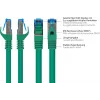 GoodConnections RNS® Cat. 6A S/FTP halogen-free jungiamasis laidas su užrakto apsauga, 3 m, žalias