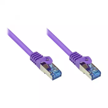 GoodConnections RNS Cat. 6A S/FTP pataisos kabelis su užrakto apsauga, be halogenų, 500 MHz, violetinis, 20 m