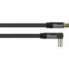 GoodConnections SAT antenos kabelis SmartFLEX, IEC/Coax kampinis kištukas į lizdą, auksuotas, keturgubai ekranuotas, 120dB ekranavimas, juodas, 15m (GC-M2078)