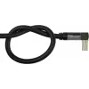 GoodConnections SAT antenos kabelis SmartFLEX, IEC/Coax kampinis kištukas į lizdą, auksuotas, keturgubai ekranuotas, 120dB ekranavimas, juodas, 15m (GC-M2078)