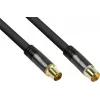 GoodConnections SmartFLEX antenos kabelis, IEC koaksialinis vyriškas į moterišką, auksuotas, keturgubai ekranuotas, 120 dB ekranavimas, juodas, 30 m (GC-M2060)