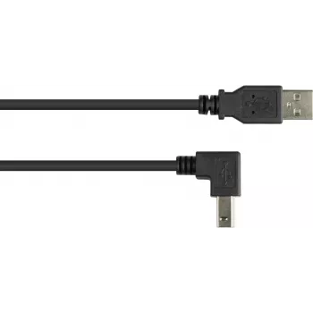 GoodConnections USB 2.0 laidas A į B kampinis 3m juodas 2510-3W