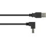 GoodConnections USB 2.0 kabelis A į B kampu žemyn 2m juodas