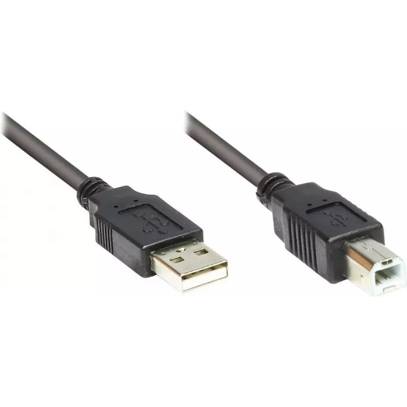 GoodConnections USB 2.0 kabelis A į B, vyriškas, 3m, juodas 2510-3OFS