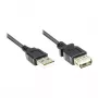 GoodConnections USB 2.0 ilginamasis laidas A kištukas į A lizdą, 0,6 m, juodas