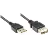GoodConnections USB 2.0 ilginimo laidas Type-A kištukas į lizdą, juodas, 0,3 m