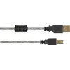 Good Connections USB 2.0 aukštos kokybės laidas su ferito šerdimi ir auksiniais kontaktais, skaidrus, 5m