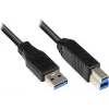 GoodConnections USB 3.0 laidas A į B juodas 5m