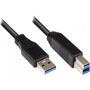GoodConnections USB 3.0 laidas A į B juodas 5m