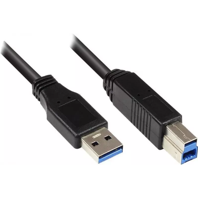 GoodConnections USB 3.0 laidas A į B juodas 5m