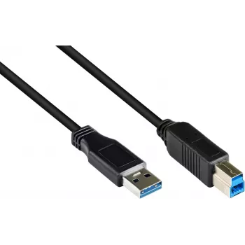 GoodConnections USB 3.0 laidas A į B juodas 5m