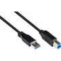 GoodConnections USB 3.0 laidas A į B juodas 5m