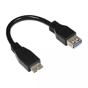GoodConnections USB 3.0 OTG adapterio laidas, Micro USB B kištukas į USB-A lizdą, juodas, 0,1 m