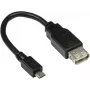 GoodConnections USB-OTG adapterio kabelis, Micro-USB Type B vyriškas į USB Type A moterišką, USB 2.0, 0,1 m, juodas
