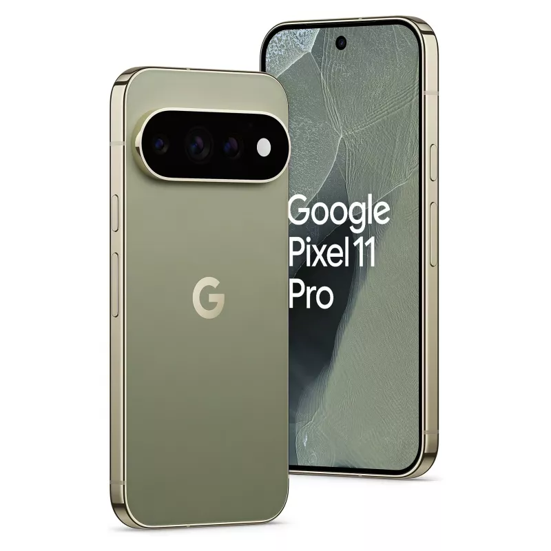 Google Pixel 11 Pro 5G išmanusis telefonas, 16GB RAM, 512GB atminties, 6,3 colio OLED 120Hz ekranas, alyvuogių, Dual SIM, Android 16