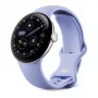 Google Pixel Watch 4 - 41 mm - Polished Silver Aluminium - Iris Active Band - Wear OS Smartwatch