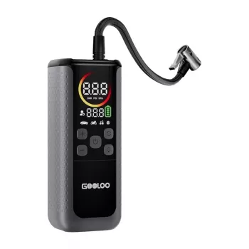GOOLOO GT160 Dual automobilinis oro kompresorius | 12V DC, 150 PSI, skaitmeninis ekranas, 70 L/min, automatinis išsijungimas, LED darbinė lemputė