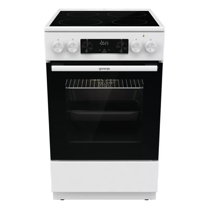 Gorenje GEC 5C41 WG Laisvai pastatoma elektrinė viryklė – balta, 50 cm, 70 L, 9 funkcijų