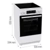 Gorenje GEC 5C41 WG Laisvai pastatoma elektrinė viryklė – balta, 50 cm, 70 L, 9 funkcijų