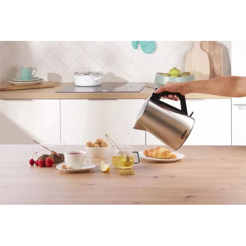 Gorenje K17OS belaidis virdulys, 1,7 L, 2200 W, nerūdijantis plienas / juoda