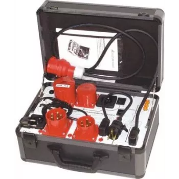 GOSSEN Prüfadapter AT3-III-E (Z745S) 3 fazių bandymo adapteris, CEE 16A 5 polių į 4 mm apsauginius lizdus