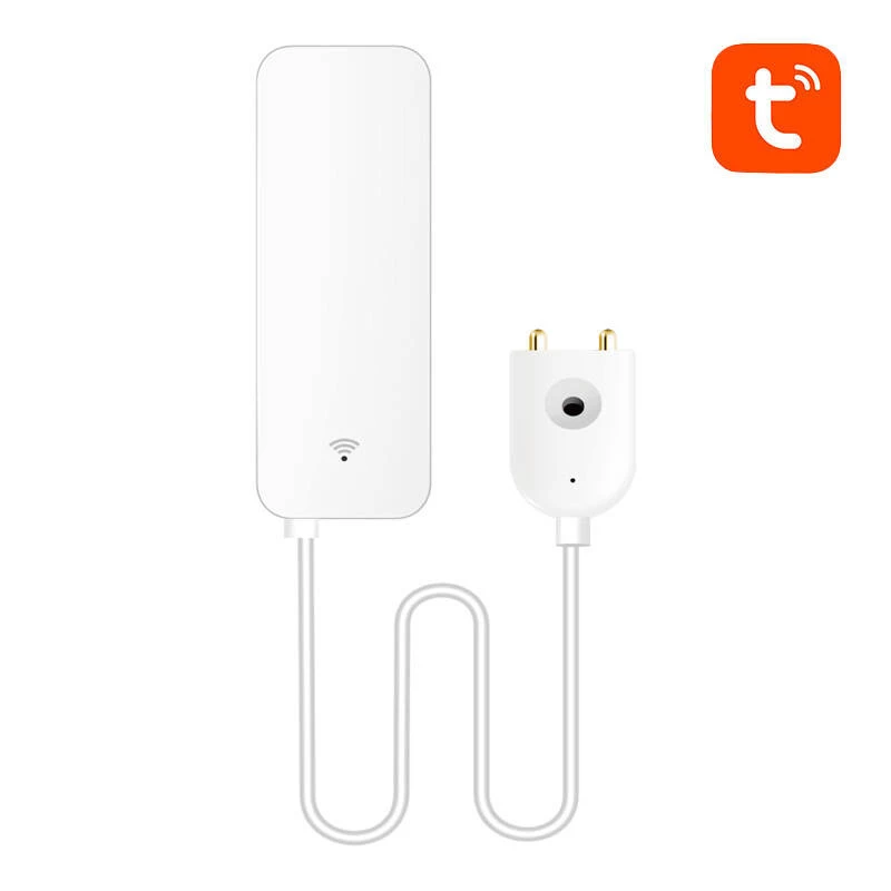 GOSUND S5 WiFi Smart Water Leak Sensor su Tuya programėlės įspėjimais, 2.4GHz, IP67 zondas, baltas