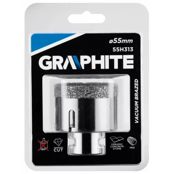 Graphite 55H313 19 dalių HSS-R grąžtų rinkinys su dėklu, 1-10 mm, DIN 338, juodasis oksidas