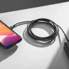 Green Cell GC PowerStream USB Type-C vyriškas į Type-C vyriškas greito įkrovimo laidas 2m juodas