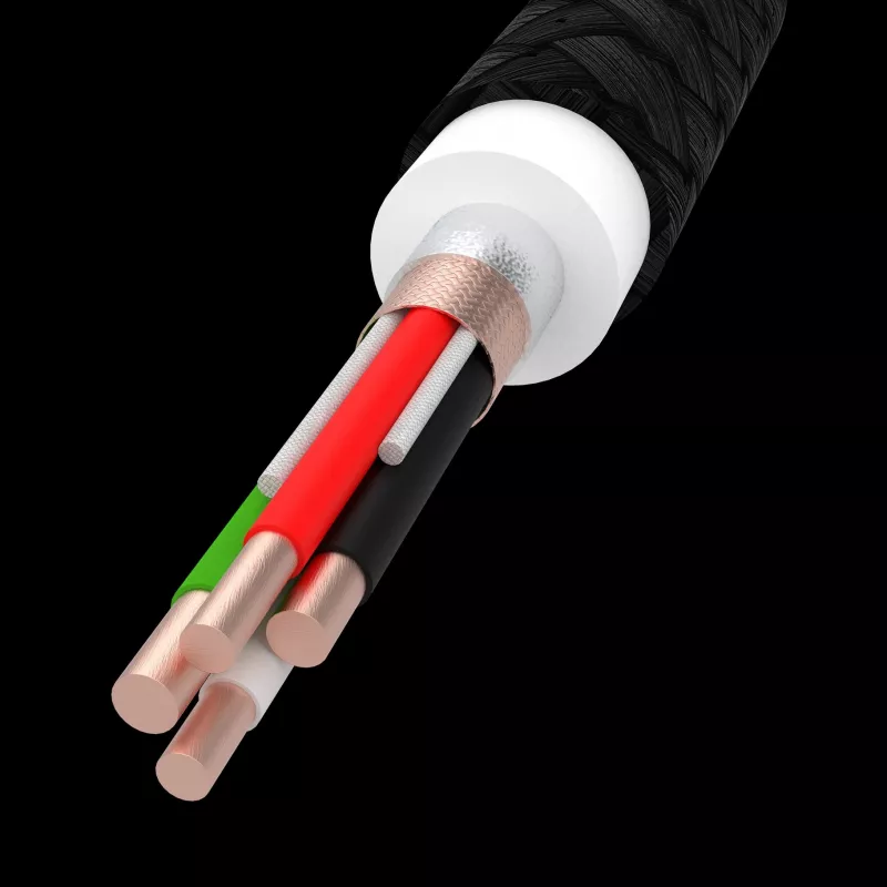 Green Cell GC PowerStream USB Type-C vyriškas į Type-C vyriškas greito įkrovimo laidas 2m juodas