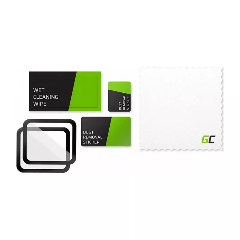 Green Cell GL88 2x GC Clarity apsauginis stiklas, skirtas Apple Watch 42mm (grūdintas stiklas, 9H, skaidrus)
