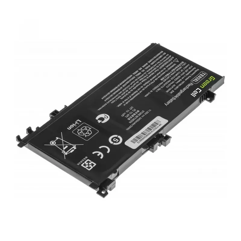 Green Cell TE03XL baterija, skirta HP Omen 15-AX ir Pavilion 15-BC serijoms – 52,5Wh, 11,55V, 4550mAh, Li-ion, 3 elementai, juoda