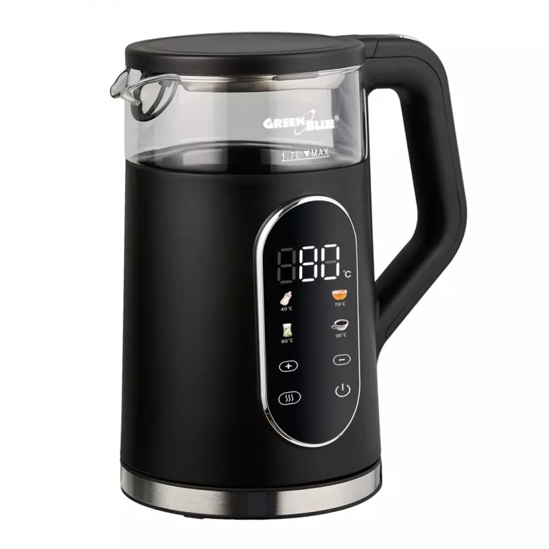 GREENBLUE Cordless Kettle GB670 B 1.7L 2200W Black/Silver