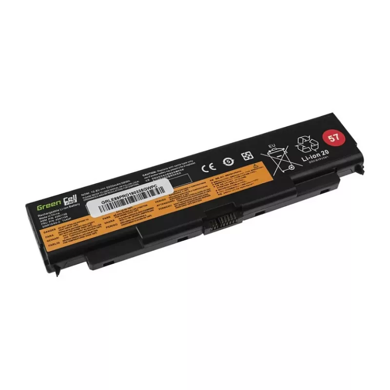 GREENCELL LE89PRO nešiojamojo kompiuterio baterija, skirta Lenovo ThinkPad T440/T540/W540/L440/L540/E540 – 11.1V 5200mAh 6 elementų, juoda