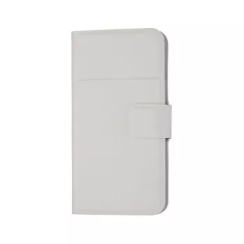GreenGo Universal Smart Flip Cover Wallet Case, skirtas 5.2-5.8 col. išmaniesiems telefonams, baltas