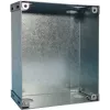 Grothe 55883 cinkuoto plieno elektros jungčių dėžutė IP44, paviršinio montavimo, 8 išmušamos angos, 100x100x50mm