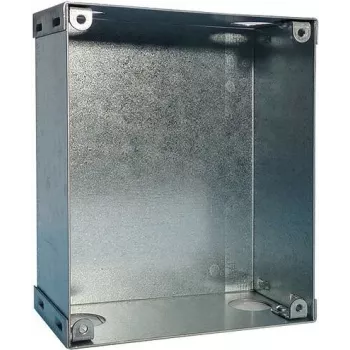 Grothe 55883 cinkuoto plieno elektros jungčių dėžutė IP44, paviršinio montavimo, 8 išmušamos angos, 100x100x50mm