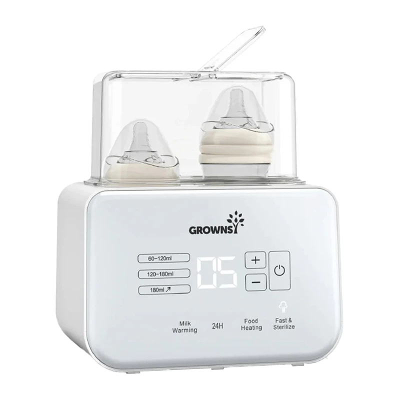 Grownsy Multifunctional Bottle Warmer (White) - Fast Warming, Sterilizer & Defrost