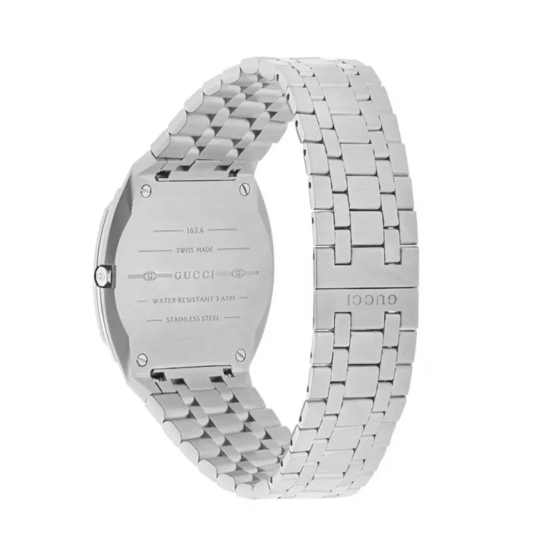 Gucci 25H moteriškas kvarcinis laikrodis YA163402 34mm nerūdijantis plienas
