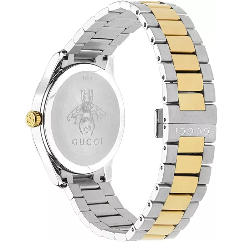 GUCCI G-Timeless Vyrų Kvarcinis Laikrodis YA1264075 38mm Nerūdijantis Plienas Juodas Ciferblatas