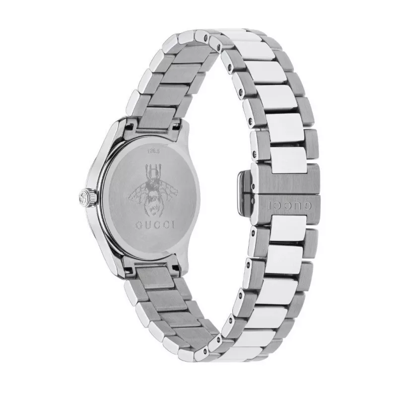 GUCCI G-Timeless Women's Quartz Watch YA126595 27mm Stainless Steel Silver Dial