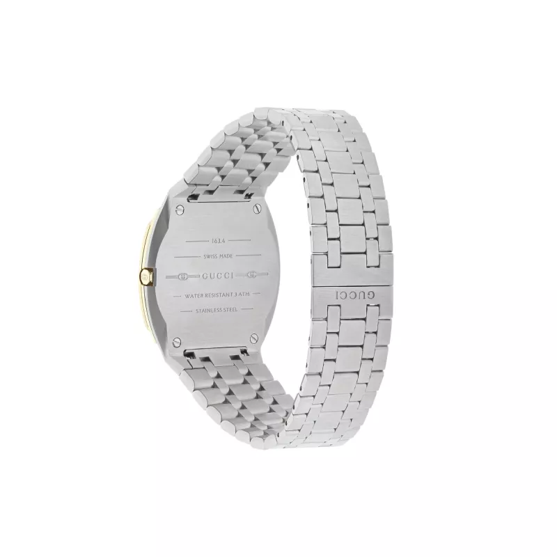 GUCCI G-Timeless moteriškas laikrodis YA163403 34mm nerūdijantis plienas sidabrinis saulės šlifavimo ciferblatas