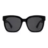 GUCCI GG0034SN-001 Moteriški kvadratiniai akiniai nuo saulės 54/20/140 mm Juodas acetatas Pilki nailoniniai lęšiai UV400