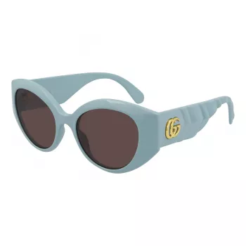 GUCCI GG0809S-004 Moteriški akiniai nuo saulės - Juodas acetatinis rėmelis, pilki lęšiai, 51 mm