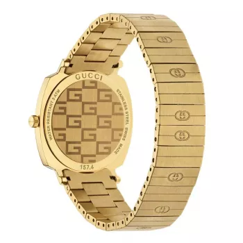 GUCCI Grip Watch YA157403 35mm Swiss Quartz Stainless Steel Mesh Women's