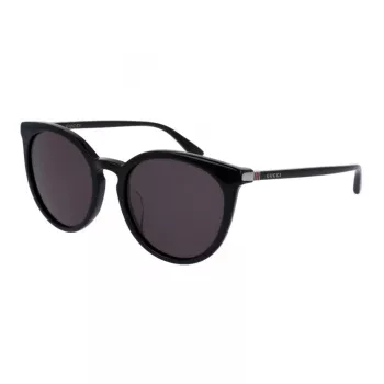 GUCCI Moteriški GG0064SK-001 Stačiakampiai Akiniai nuo Saulės - Juodas Acetato Rėmas, Pilki Nailono Lęšiai, 55/20/135 mm