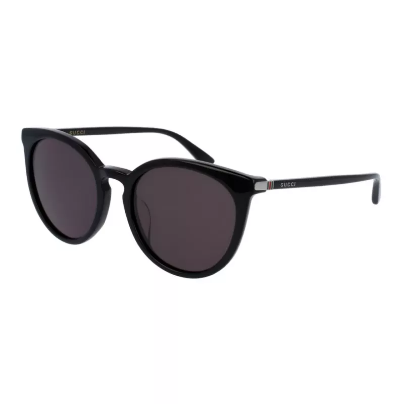 GUCCI Moteriški GG0064SK-001 Stačiakampiai Akiniai nuo Saulės - Juodas Acetato Rėmas, Pilki Nailono Lęšiai, 55/20/135 mm