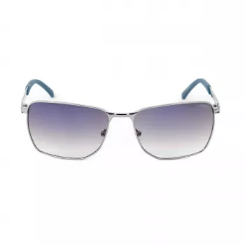 GUESS GF00018-6008C Vyriški stačiakampiai akiniai nuo saulės - Juodas rėmelis, pilki lęšiai su UV400