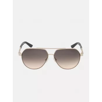 GUESS GF00033-5932F Moteriški drugelio formos akiniai nuo saulės Brown Havana 59mm