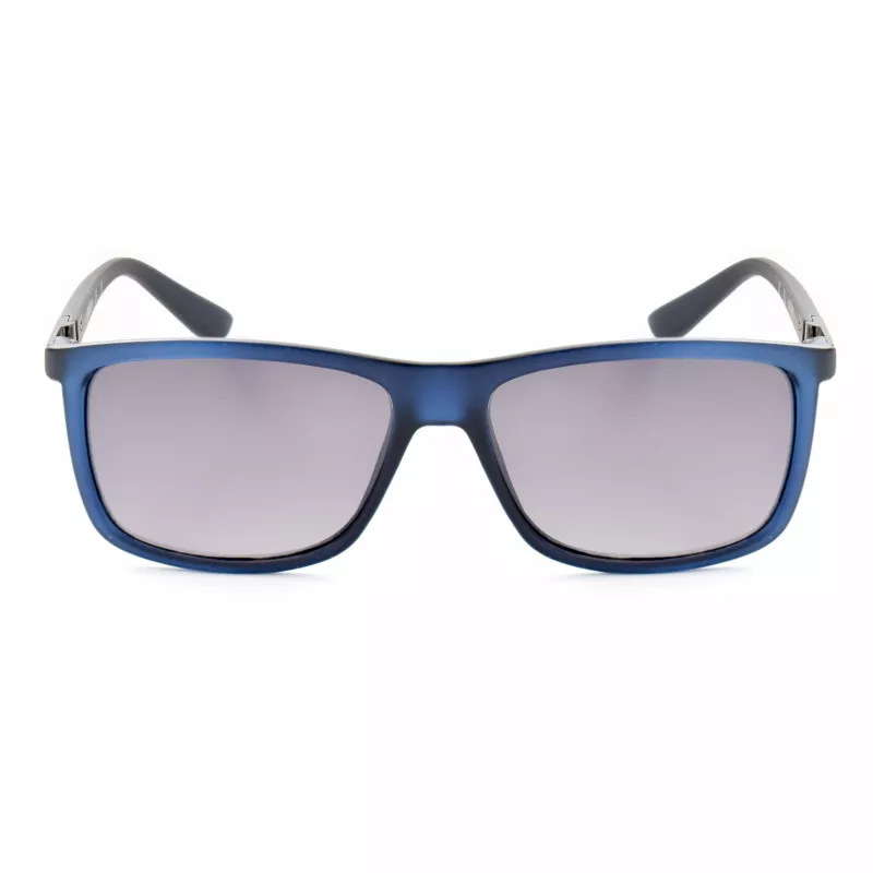 GUESS GF0191-5991B Vyriški stačiakampiai akiniai nuo saulės Havana acetato rėmeliu, rudi gradientiniai lęšiai, 59 mm