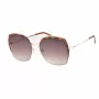 GUESS GF0410-5932F Moteriški kvadratiniai akiniai nuo saulės - Blizgantis juodas rėmelis, dūminiai gradientiniai lęšiai, 59 mm